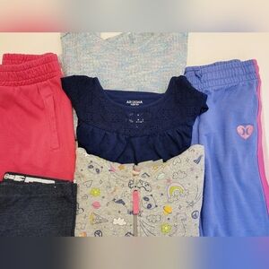 Girls size 10/12 bundle six items - joggers, tshirt, leggings, hoodie sweatshirt